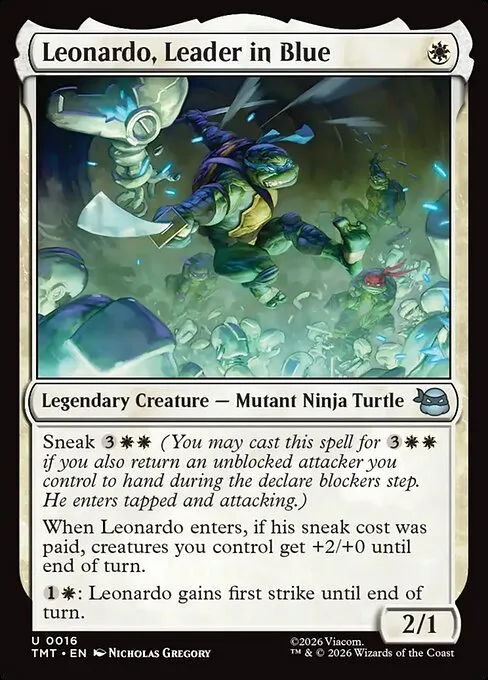 Leonardo, líder de azul